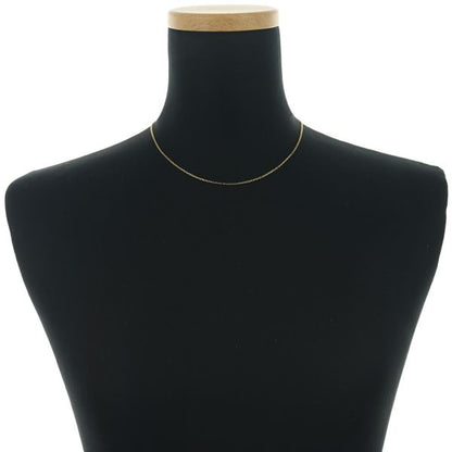 Mikimoto 18K yellow gold Chain Necklace Cut Azuki style 40cm length 1.2mm width