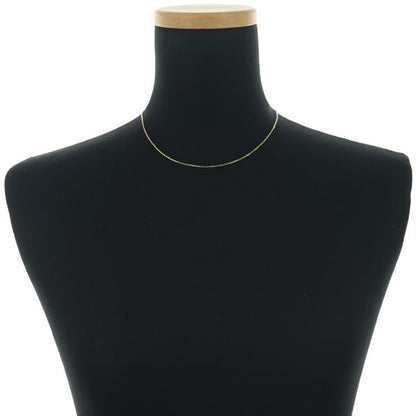 Mikimoto 14 karat yellow gold Cut Azuki chain necklace 40cm with 1.2 mm width and clasp detail