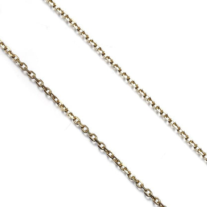 Mikimoto 14 karat yellow gold Cut Azuki chain necklace 40cm with 1.2 mm width and clasp detail