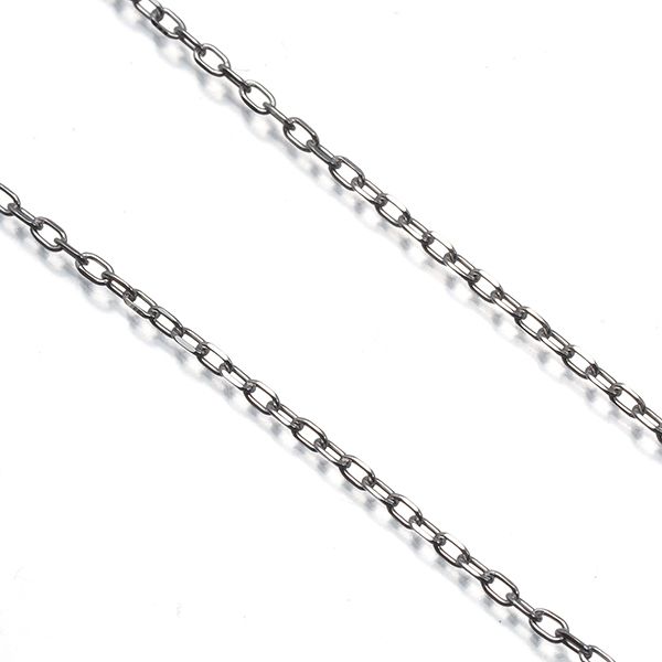 Mikimoto white gold Cut Azuki chain necklace 40cm length 1.2mm width 1.8g weight