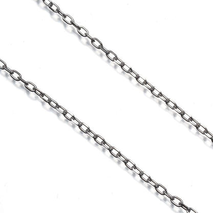 Mikimoto white gold Cut Azuki chain necklace 40cm length 1.2mm width 1.8g weight
