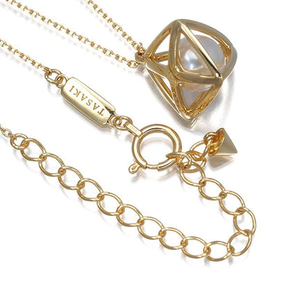 Tasaki Law Necklace featuring a 6.8mm pearl set in 18k yellow gold with a 40-45cm adjustable chain