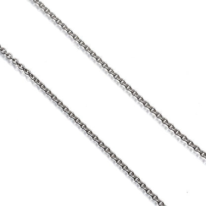Mikimoto Azuki chain necklace 40cm in 18 karat white gold with 1.2mm width and 3.8mm clasp