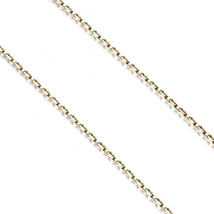 Mikimoto 38cm cut azuki chain necklace in 18k yellow gold weighing 1.7 grams with 1mm width