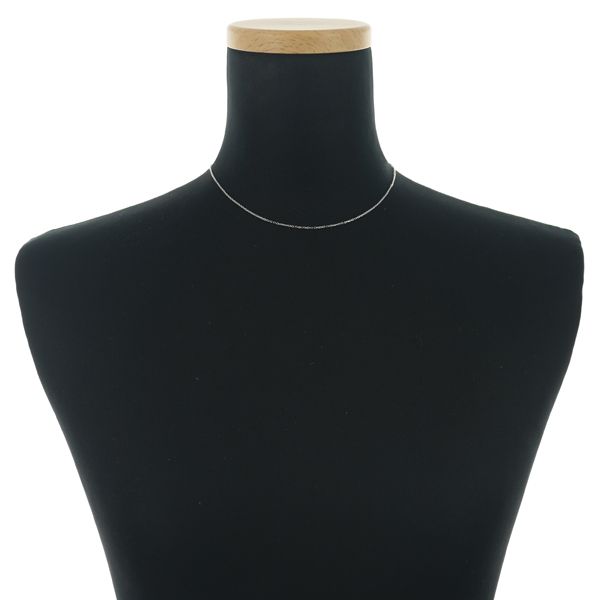 Mikimoto white gold K18WG chain necklace cut Azuki style 39cm model 193713