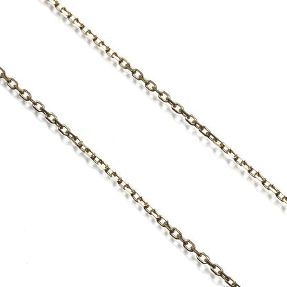 Mikimoto 40cm cut azuki chain necklace in 14 karat yellow gold weighing 1.4 grams with clasp detail
