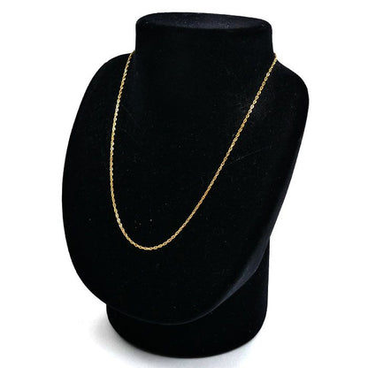 Mikimoto yellow gold K18YG necklace 40.5cm chain with 1.5mm width weighing 3.1g, ladies used jewelry