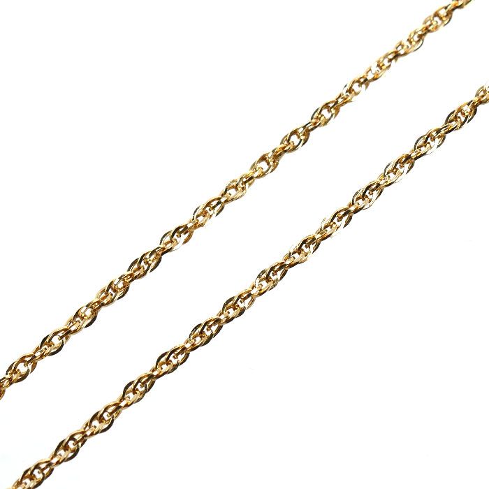 Mikimoto yellow gold K18YG necklace 40.5cm chain with 1.5mm width weighing 3.1g, ladies used jewelry