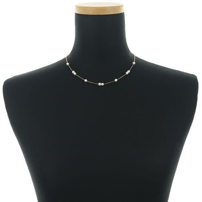 Tasaki Baby Pearl Necklace with 4.6mm pearls on 18k yellow gold chain 39-43cm length