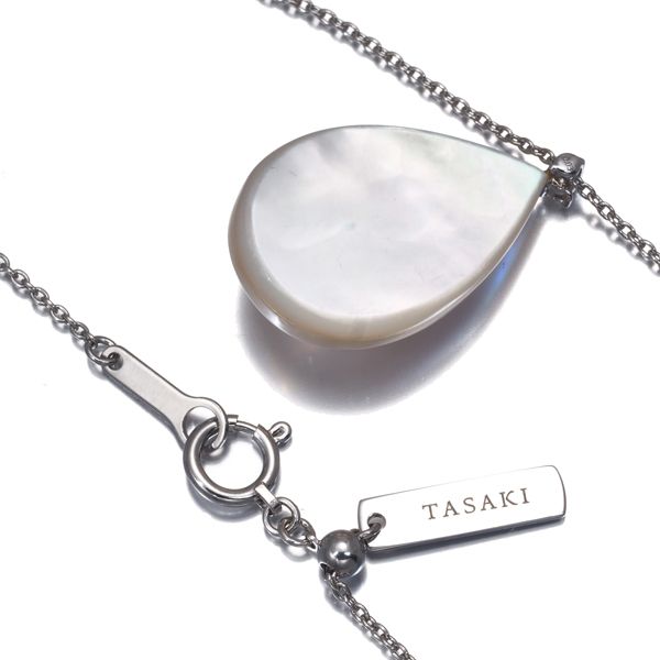 Tasaki necklace with pearl mabe pearl and 0.03ct diamond in 18K white gold, 45cm length