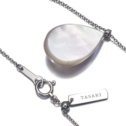 Tasaki necklace with pearl mabe pearl and 0.03ct diamond in 18K white gold, 45cm length