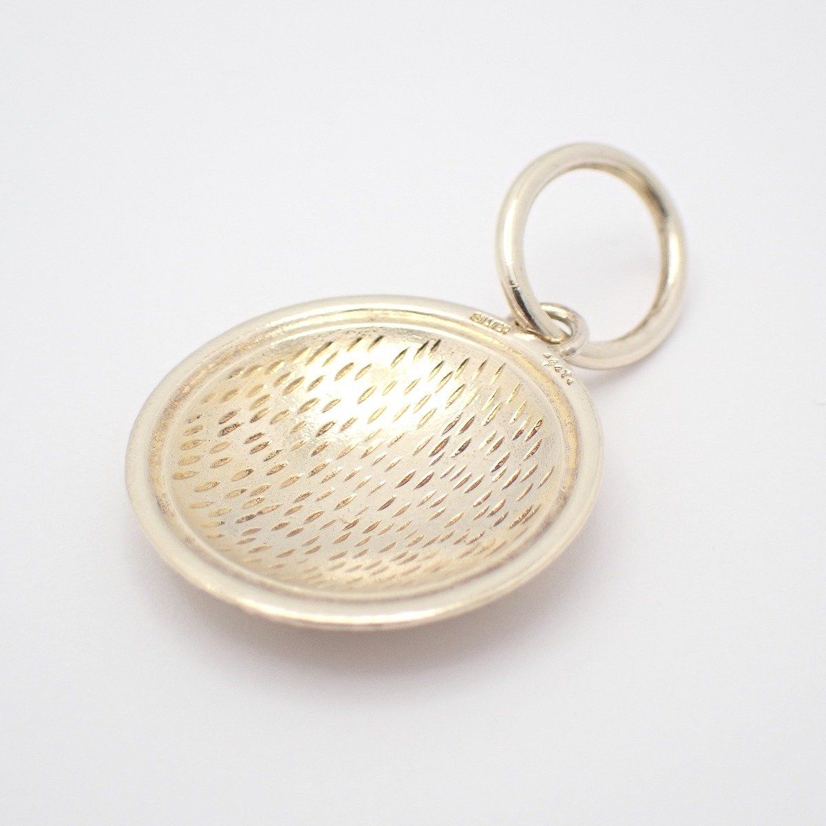 Agete pendant top made of silver gold GP with loop, measuring 1.9x2.9x0.3 cm, lightweight and elegant