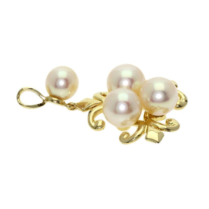 MIKIMOTO pearl pendant top for ladies in K14 yellow gold with a 5.4-6.2 mm pearl