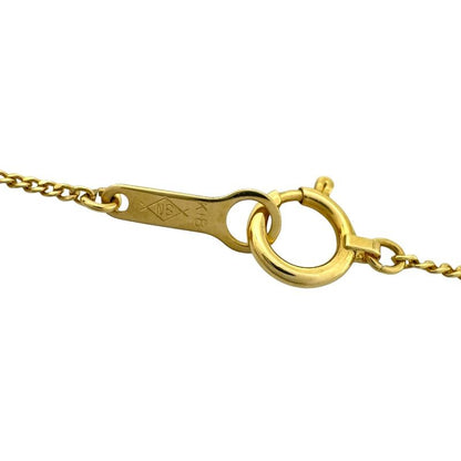 Tasaki Pearl Ribbon Necklace in 18K yellow gold with oval pearl and 39 cm chain