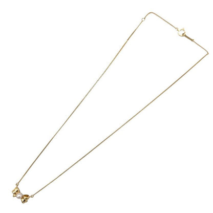 Tasaki Pearl Ribbon Necklace in 18K yellow gold with oval pearl and 39 cm chain