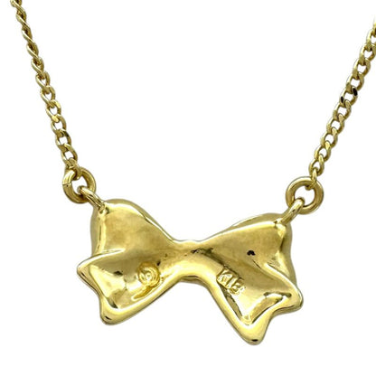 Tasaki Pearl Ribbon Necklace in 18K yellow gold with oval pearl and 39 cm chain
