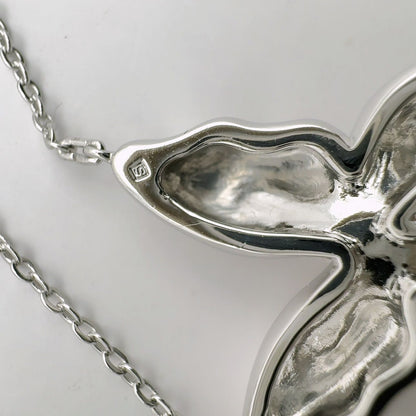 Mikimoto Butterfly necklace featuring sterling silver and 4mm pearl on a 43cm chain