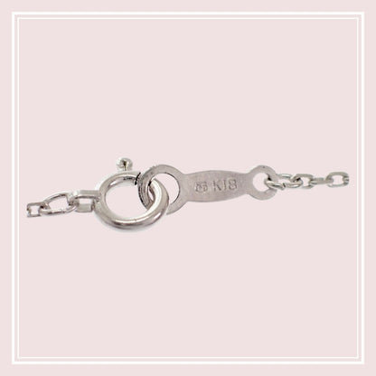 Mikimoto Akoya pearl pendant necklace in 18K white gold with diamond and 40cm chain