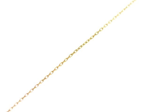 Agete K18 yellow gold necklace with 0.05ct diamond pendant approximately 2.5mm square and 40cm chain length