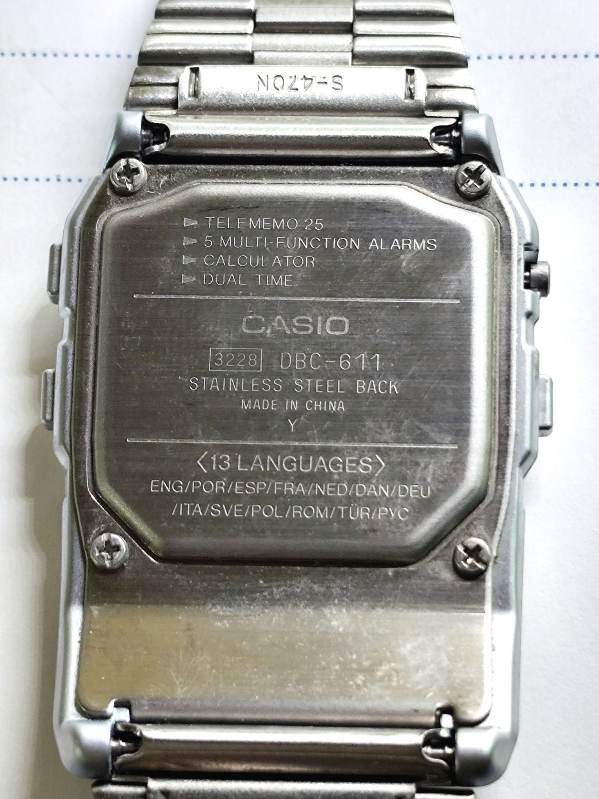 CASIO DBC-611 Digital Men's Watch — Japanese