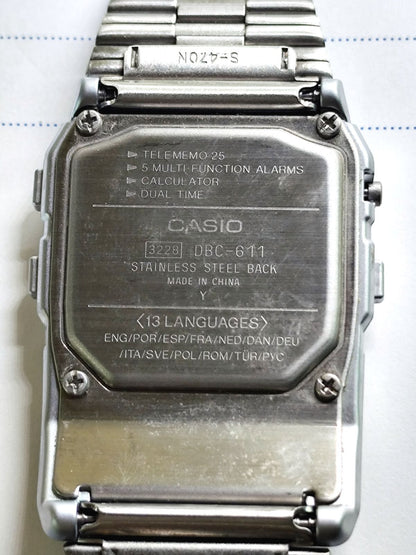 CASIO DBC-611 Digital Men's Watch — Japanese