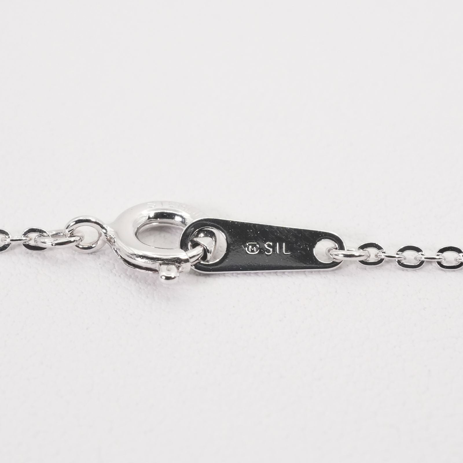 Mikimoto Silver Circle Necklace with Akoya pearls model 26-0646 in silver, clean and polished