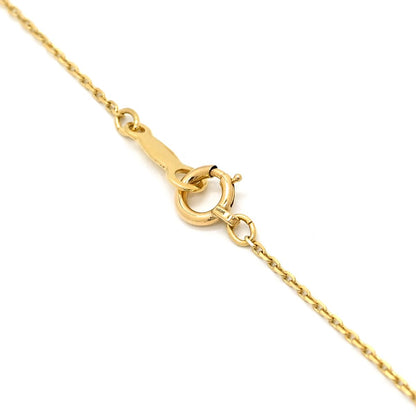 Mikimoto pearl necklace with white pearls and yellow gold V-shape pendant, mid-size length