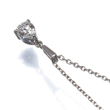 Mikimoto necklace with 0.425ct pear shape diamond and single pearl on 18k white gold chain