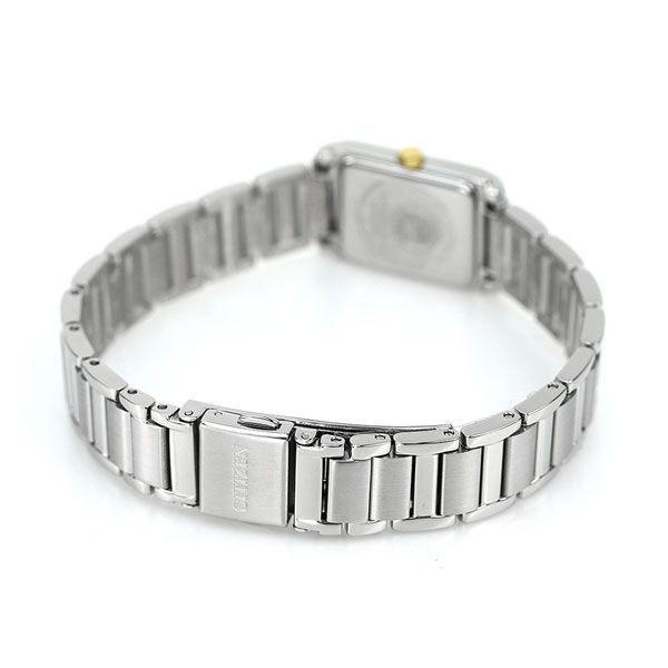 New Citizen FRA36-2432 ladies wristwatch with white dial and silver stainless steel band