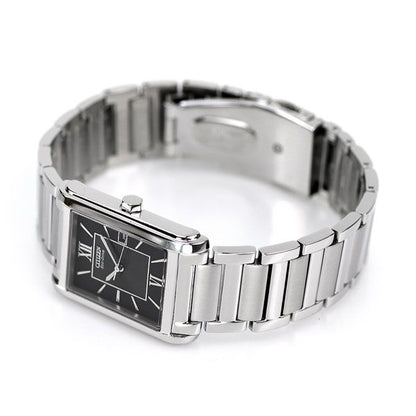Citizen FRA59-2431 men's wristwatch with black dial and silver stainless steel band