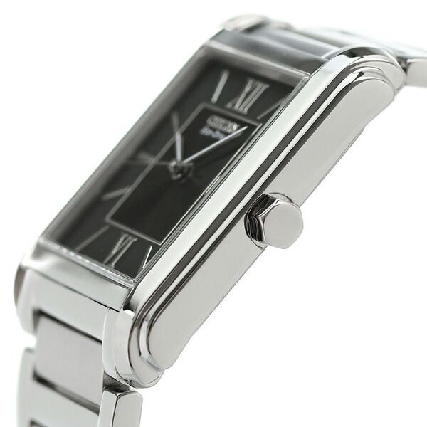 Citizen FRA59-2431 men's wristwatch with black dial and silver stainless steel band