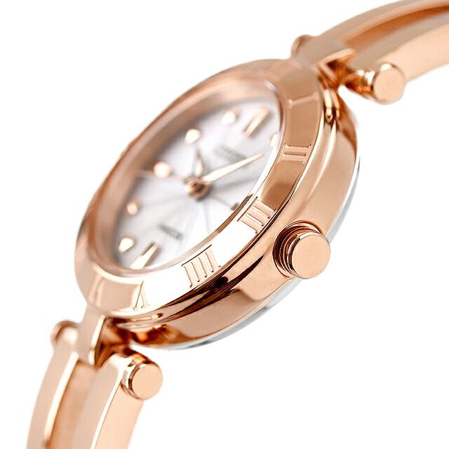 Citizen Wicca Eco Drive NA15-1573C ladies wristwatch with silver-tone case and brown leather strap