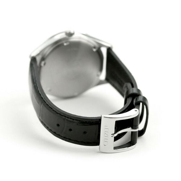 Citizen Eco-Drive BV1120-15L men's watch with navy dial, black leather strap, and stainless steel case