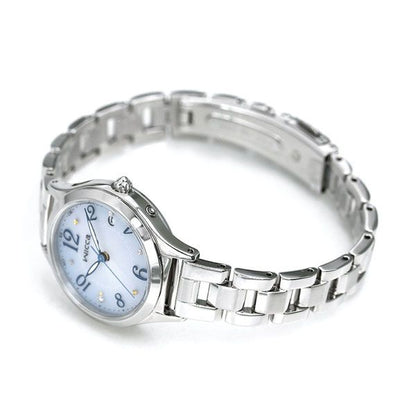 Citizen Wicca Happy Diary ladies solar radio wave watch KS1-210-91 with blue gradient dial and stainless steel strap