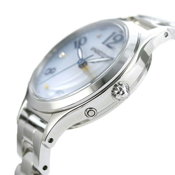 Citizen Wicca Happy Diary ladies solar radio wave watch KS1-210-91 with blue gradient dial and stainless steel strap