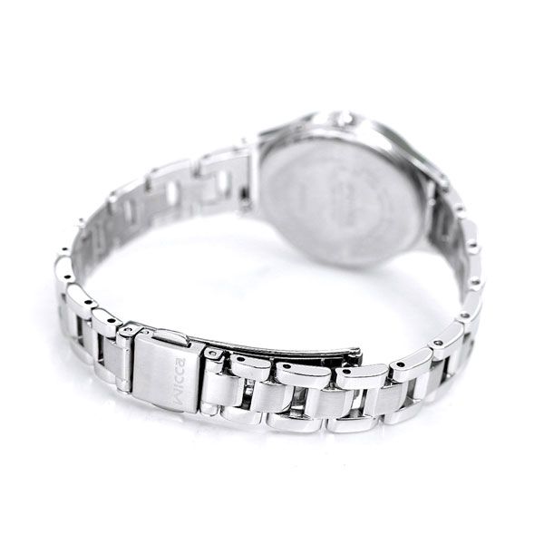 Citizen Wicca Happy Diary ladies solar radio wave watch KS1-210-91 with blue gradient dial and stainless steel strap