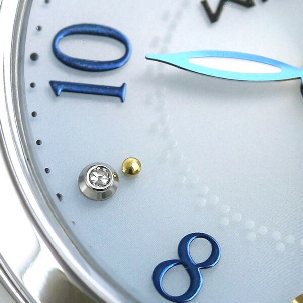 Citizen Wicca Happy Diary ladies solar radio wave watch KS1-210-91 with blue gradient dial and stainless steel strap