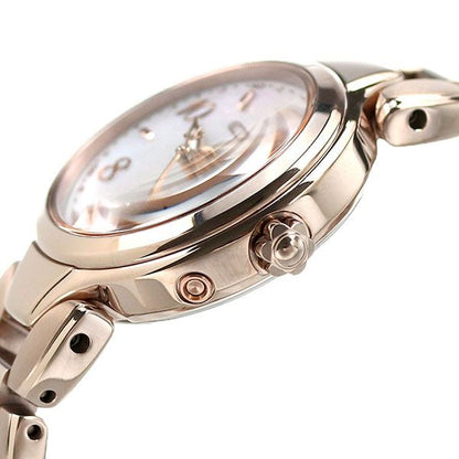 Citizen Exceed Titania Happy Flight ladies watch ES9472-54W with white shell dial and sakura pink super titanium band