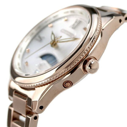 Citizen Xc Daichi Eco-Drive Titania Happy Flight ladies wristwatch with silky white dial and pink gold titanium band