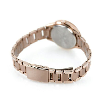 Citizen Xc Daichi Eco-Drive Titania Happy Flight ladies wristwatch with silky white dial and pink gold titanium band