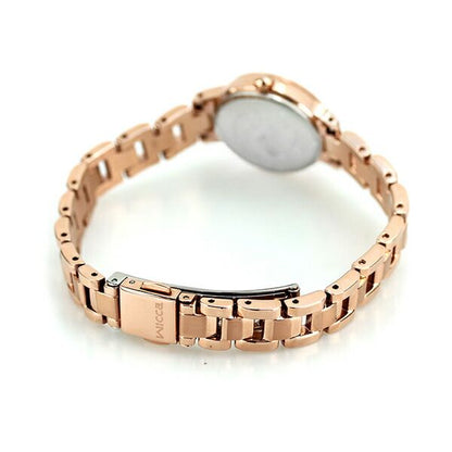 Citizen Wicca solar tech ladies wristwatch KH4-963-13 with silver dial and pink gold stainless steel band