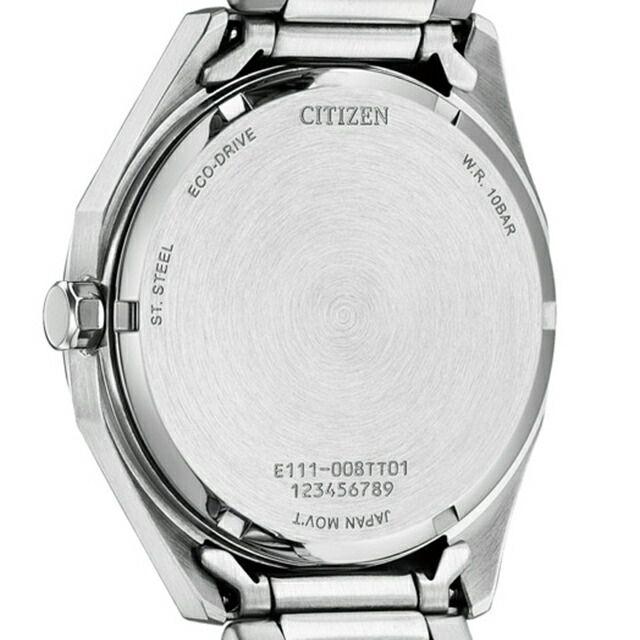 CITIZEN COLLECTION men's wristwatch BM7620-83A with white dial and silver stainless steel band