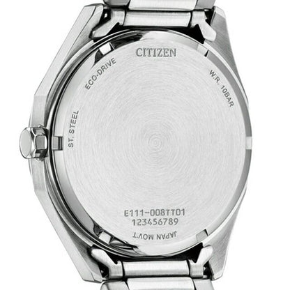 CITIZEN COLLECTION men's wristwatch BM7620-83A with white dial and silver stainless steel band