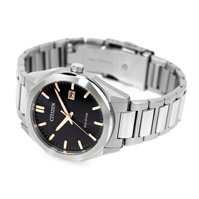 Citizen Collection men's watch BM7620-83E with black dial and silver stainless steel band