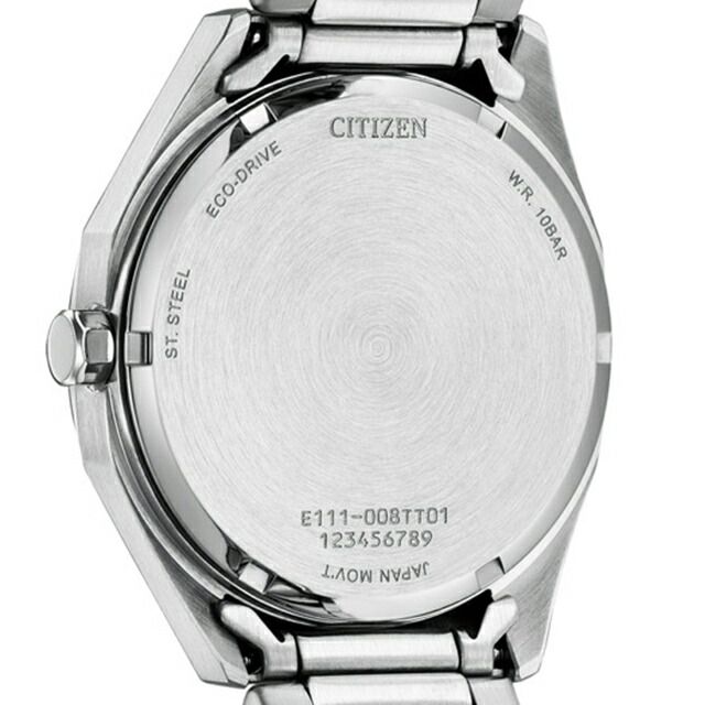 Citizen Collection men's watch BM7620-83E with black dial and silver stainless steel band