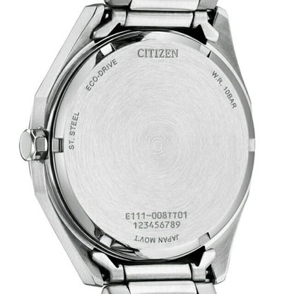 Citizen Collection men's watch BM7620-83E with black dial and silver stainless steel band