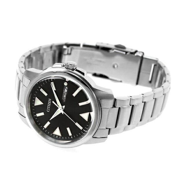 Citizen Eco-Drive BM8180-62E watch with black dial, stainless steel case and pin-style stainless steel band