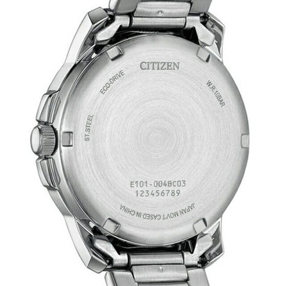 Citizen Eco-Drive BM8180-62E watch with black dial, stainless steel case and pin-style stainless steel band