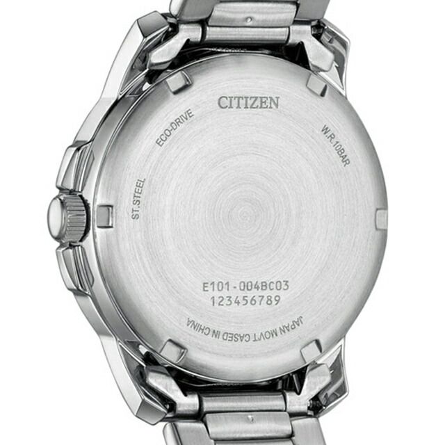 Citizen BM8180-71W watch with green dial, stainless steel case and band, displaying day and date features
