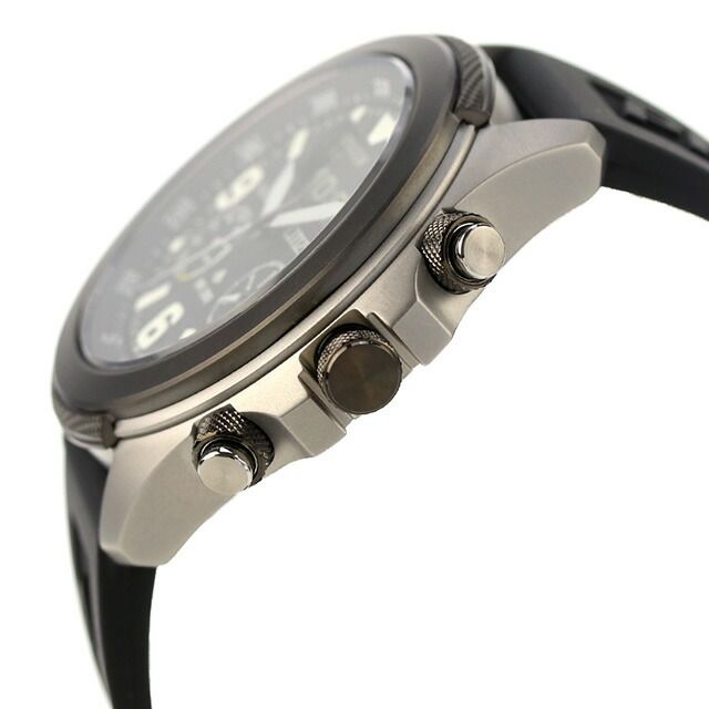Citizen PROMASTER Land men's watch JV1007-07E with black dial, stainless steel gray case, and black biomass urethane band